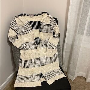 Olivers Black and Cream Patterned Cardigan